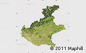 Satellite Map of Veneto, cropped outside