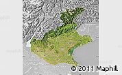 Satellite Map of Veneto, lighten, desaturated