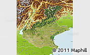 Satellite Map of Veneto, physical outside