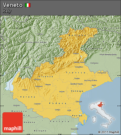 Savanna Style Map of Veneto