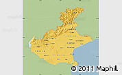 Savanna Style Map of Veneto, single color outside