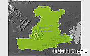 Physical 3D Map of Padova, darken, desaturated