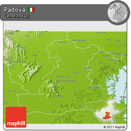 Physical 3D Map of Padova