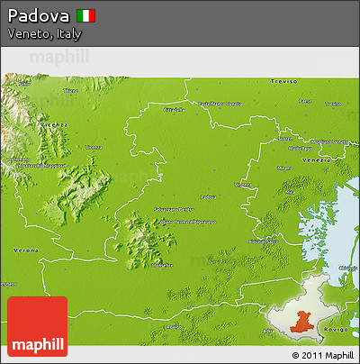 Physical 3D Map of Padova