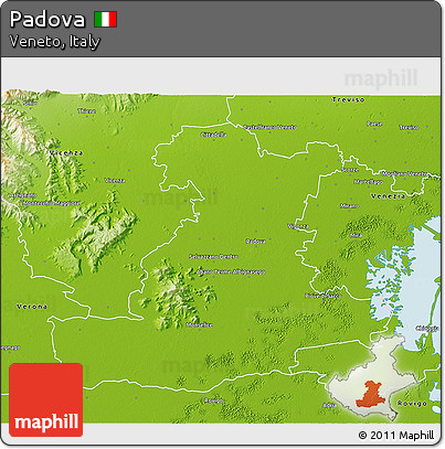 Physical 3D Map of Padova