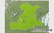 Physical 3D Map of Padova, semi-desaturated