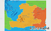 Political 3D Map of Padova