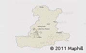 Shaded Relief 3D Map of Padova, cropped outside