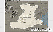 Shaded Relief 3D Map of Padova, darken