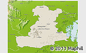 Shaded Relief 3D Map of Padova, physical outside
