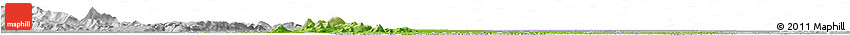 Physical Horizon Map of Padova, lighten, desaturated