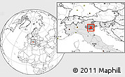 Blank Location Map of Padova, highlighted country, highlighted parent region