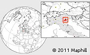 Blank Location Map of Padova, highlighted country