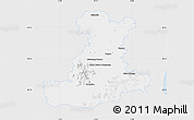Silver Style Map of Padova, single color outside