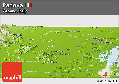 Physical Panoramic Map of Padova