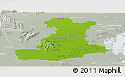Physical Panoramic Map of Padova, lighten, semi-desaturated