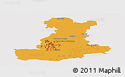 Political Panoramic Map of Padova, cropped outside