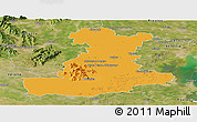 Political Panoramic Map of Padova, satellite outside