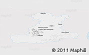 Silver Style Panoramic Map of Padova, single color outside