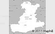 Gray Simple Map of Padova