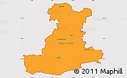 Political Simple Map of Padova, cropped outside