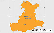 Political Simple Map of Padova, single color outside