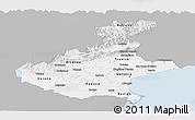 Gray Panoramic Map of Veneto, single color outside