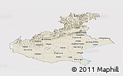 Shaded Relief Panoramic Map of Veneto, cropped outside