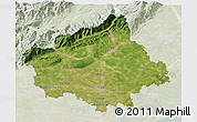 Satellite 3D Map of Treviso, lighten
