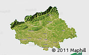 Satellite 3D Map of Treviso, single color outside