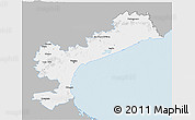 Gray 3D Map of Venezia, single color outside
