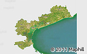 Satellite 3D Map of Venezia, single color outside