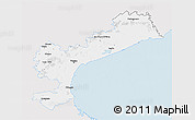Silver Style 3D Map of Venezia, single color outside