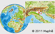 Physical Location Map of Venezia, highlighted parent region
