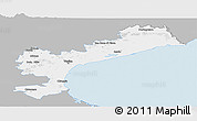 Gray Panoramic Map of Venezia, single color outside