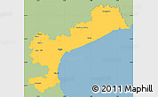 Savanna Style Simple Map of Venezia, single color outside