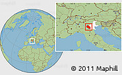 Savanna Style Location Map of Verona, highlighted parent region