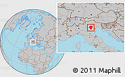 Gray Location Map of Vicenza