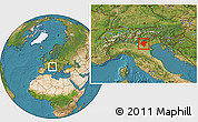 Satellite Location Map of Vicenza