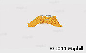 Political 3D Map of Hanover, cropped outside