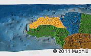 Political 3D Map of Hanover, darken