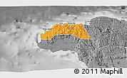 Political 3D Map of Hanover, desaturated