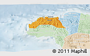 Political 3D Map of Hanover, lighten