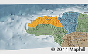 Political 3D Map of Hanover, semi-desaturated