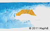 Political 3D Map of Hanover, single color outside