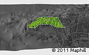 Satellite 3D Map of Hanover, darken, desaturated