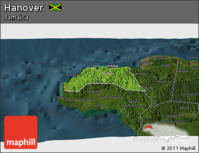 Satellite 3D Map of Hanover, darken