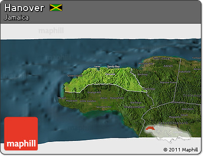 Satellite 3D Map of Hanover, darken