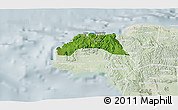 Satellite 3D Map of Hanover, lighten