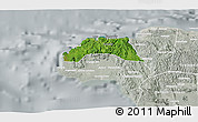 Satellite 3D Map of Hanover, lighten, semi-desaturated